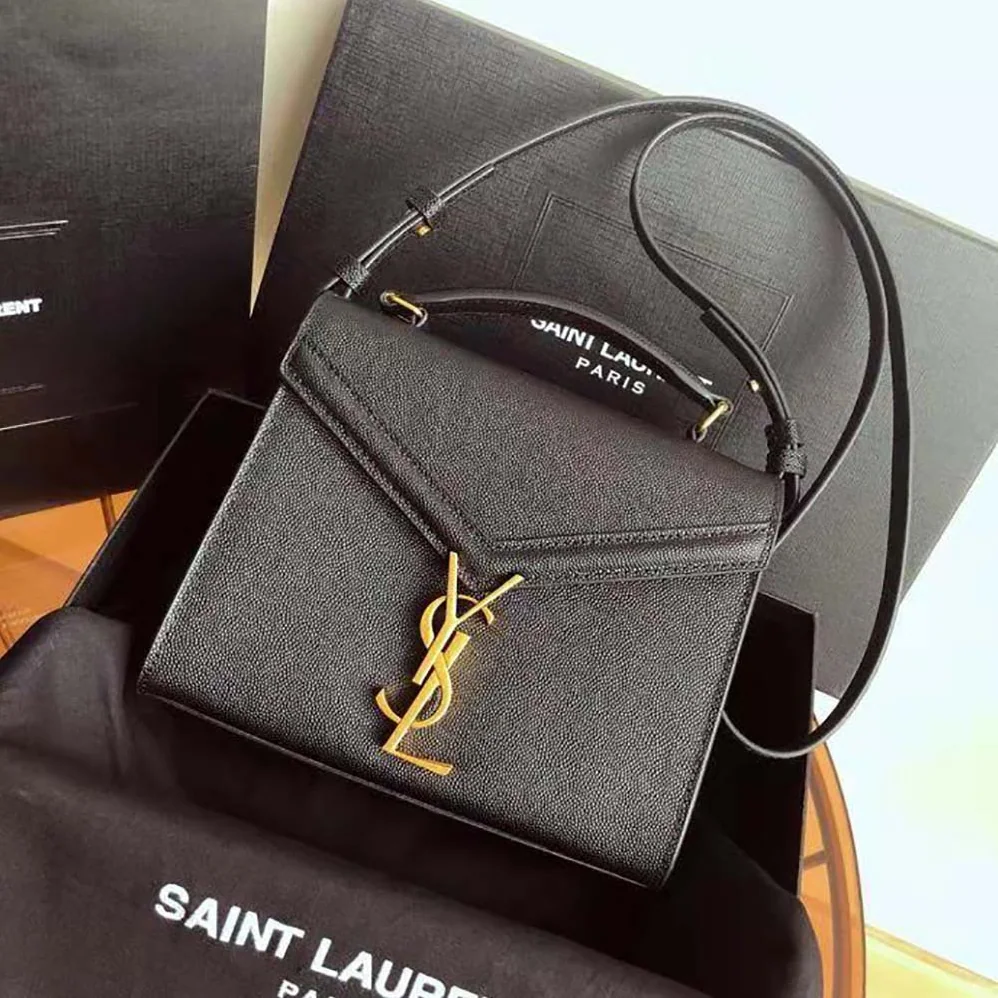 Saint Laurent YSL Cassandra Mini Top Handle Bag in Grain DE Poudre Embossed Leather for Women Saint Laurent YSL Cassandra Mini Top Handle Bag in Grain DE Poudre Embossed Leather for Women