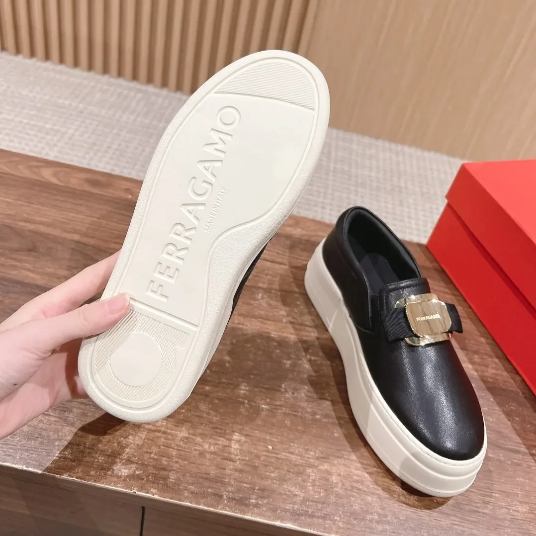Ferragamo New Vara Plate Slip On Sneakers Black Ferragamo New Vara Plate Slip On Sneakers Black
