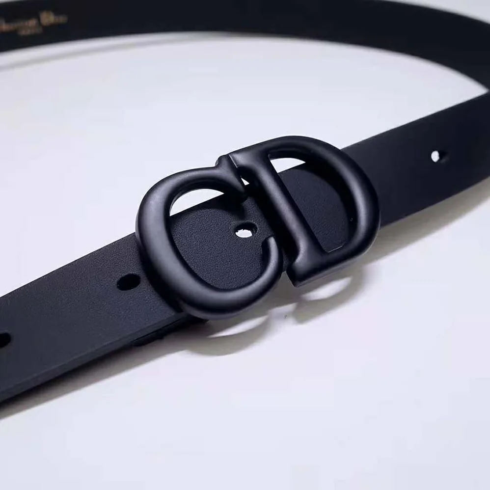 Dior Saddle Belt Black Matte Calfskin 20 MM for Women
