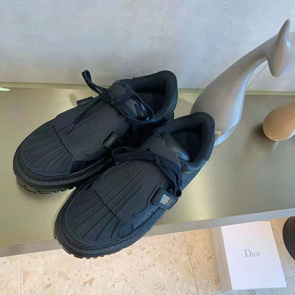 Dior Dior-Id Sneaker Black Rubber and Calfskin for Women Dior Dior-Id Sneaker Black Rubber and Calfskin for Women