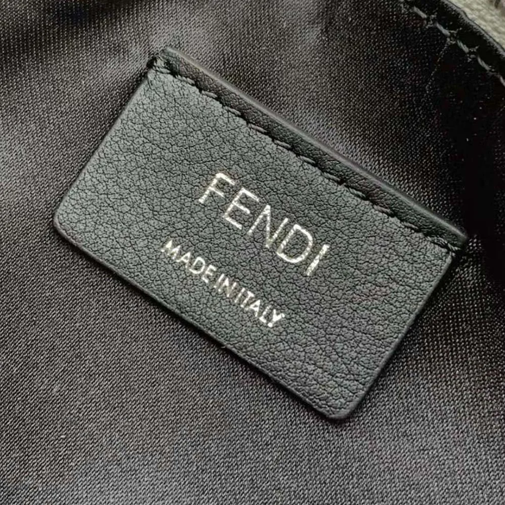 Fendi Fendigraphy Mini Silver Leather Mini Bag with Crystal FF Motif for Women Fendi Fendigraphy Mini Silver Leather Mini Bag with Crystal FF Motif for Women