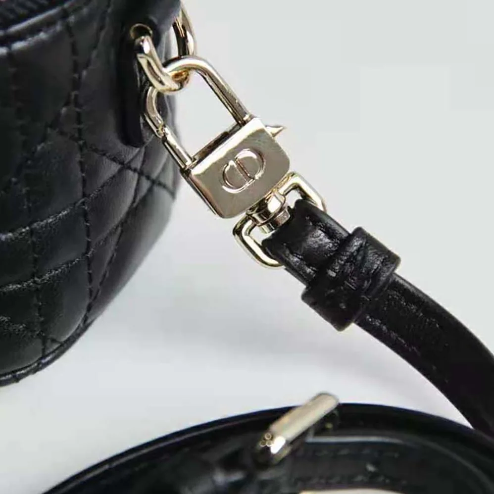 Dior Micro Lady Dior Vanity Case Cannage Lambskin for Women in Black Dior Micro Lady Dior Vanity Case Cannage Lambskin for Women in Black