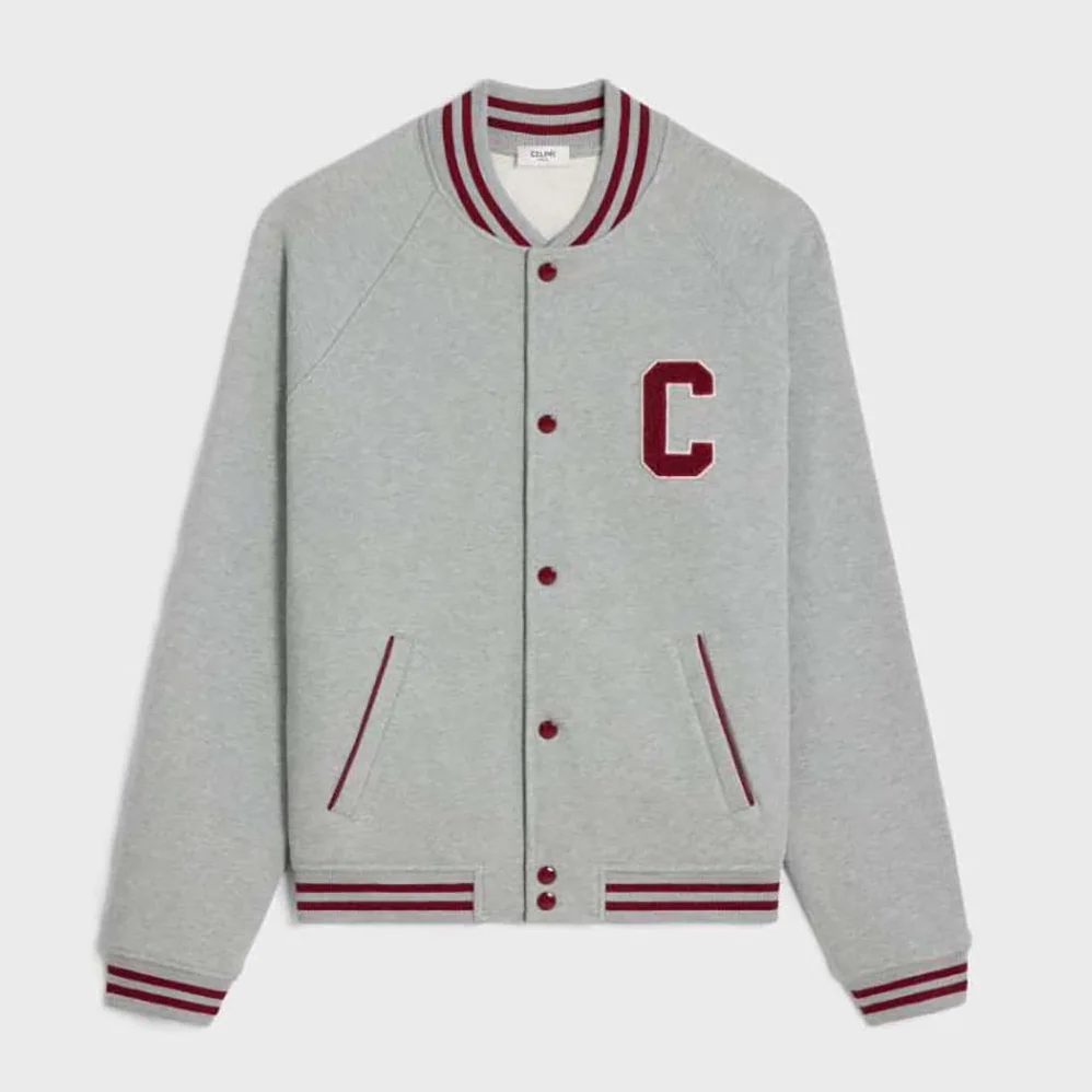 Celine Teddy College Jacket in Cotton Fleece for Women Celine Teddy College Jacket in Cotton Fleece for Women