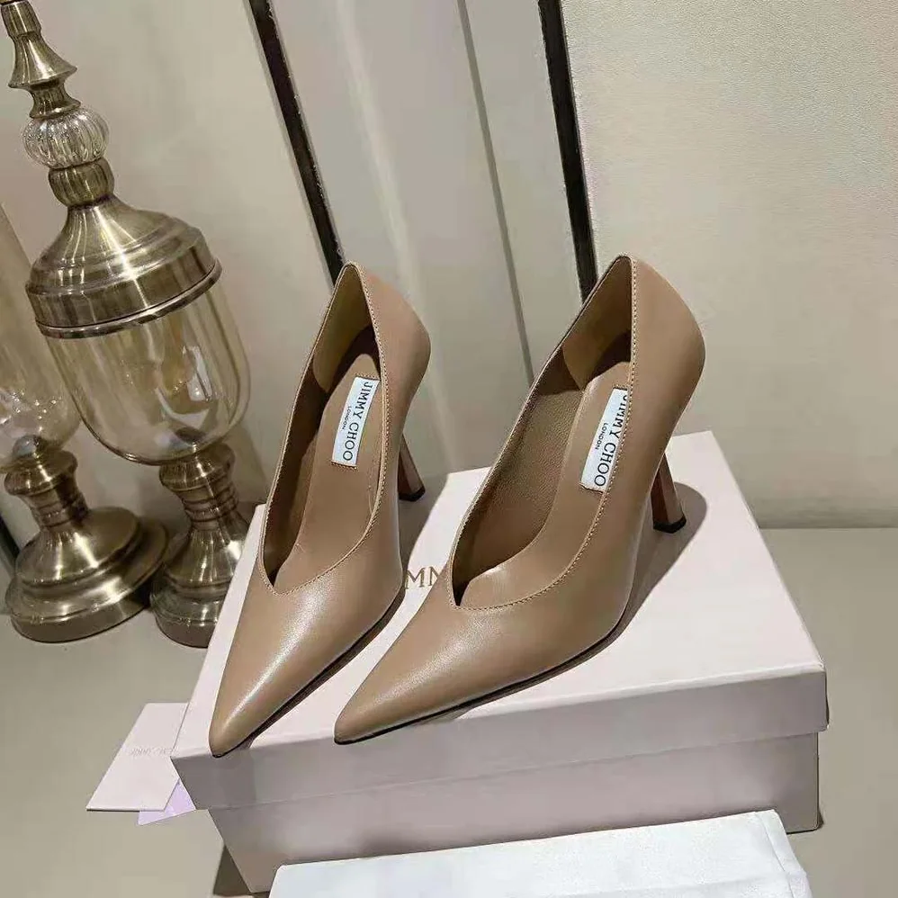 Jimmy Choo Maryanne 100 Biscuit Calf Leather Pointed for Women in Toe Pumps Jimmy Choo Maryanne 100 Biscuit Calf Leather Pointed for Women in Toe Pumps