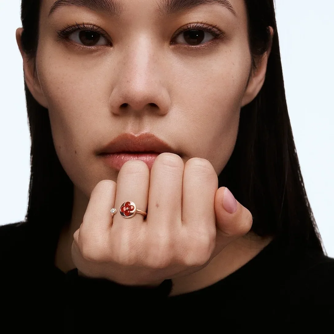 Louis Vuitton Color Blossom Mini Sun Ring Pink Gold - Q0S23A Louis Vuitton Color Blossom Mini Sun Ring Pink Gold - Q0S23A