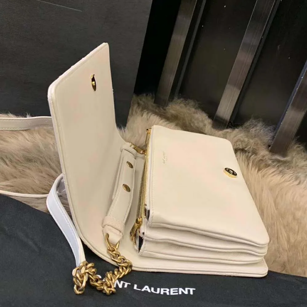 Saint Laurent YSL Angie Chain Bag Diamond for Women in Quilted Lambskin