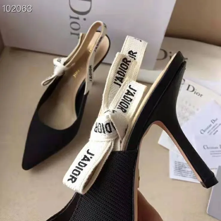 Dior J'adior Pump in Technical Canvas in 10cm Heel for Women in Black Dior J'adior Pump in Technical Canvas in 10cm Heel for Women in Black