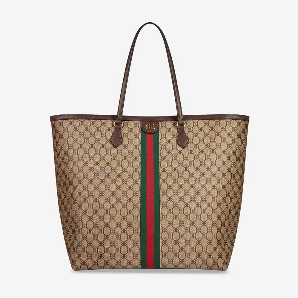 Balenciaga Hacker Large Tote Bag in Coated Canvas in Beige for Men