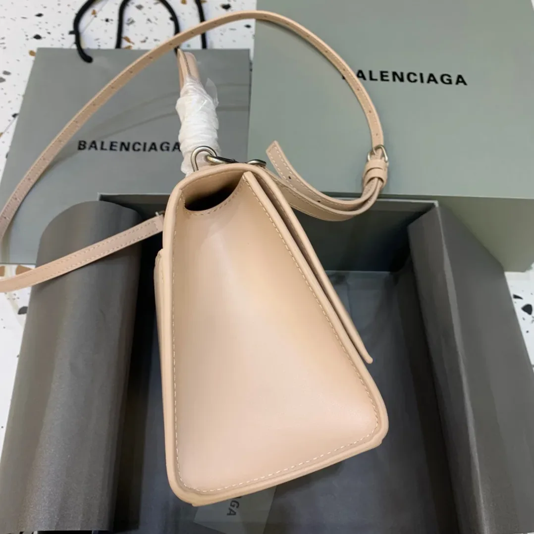Balenciaga Hourglass Small Handbag In Beige Balenciaga Hourglass Small Handbag In Beige