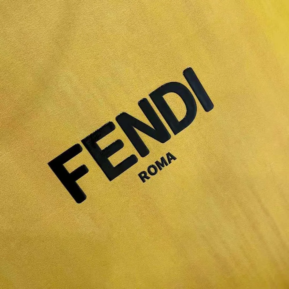 Fendi Fendi Pack Small Shopping Bag Yellow Leather Bag for Men