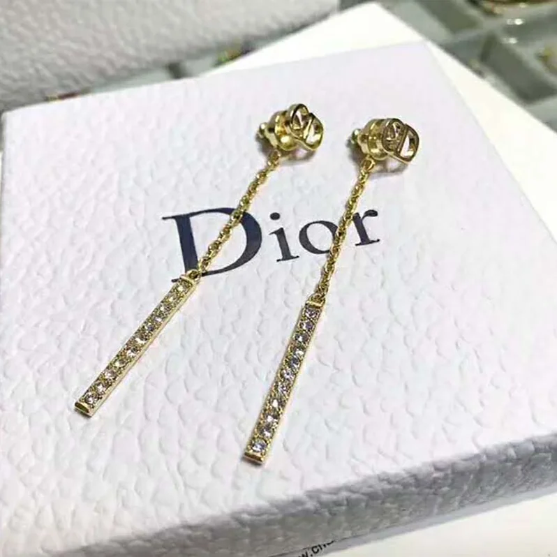 Dior D-Round Earrings for Women in Gold