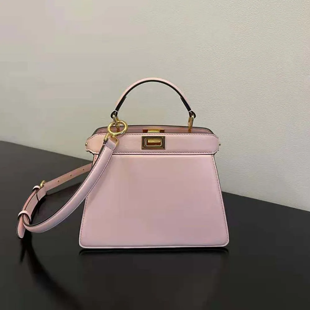 Fendi Peekaboo ISeeU Petite Pink Padded Nappa Leather Bag for Women Fendi Peekaboo ISeeU Petite Pink Padded Nappa Leather Bag for Women