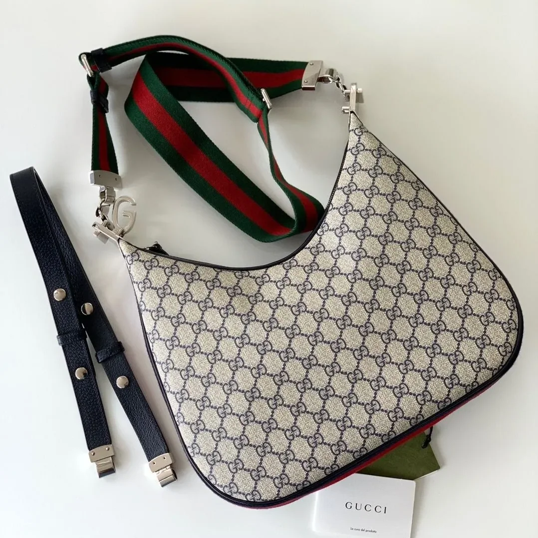 Gucci Attache Small Shoulder Bag in Beige GG Gucci Attache Small Shoulder Bag in Beige GG
