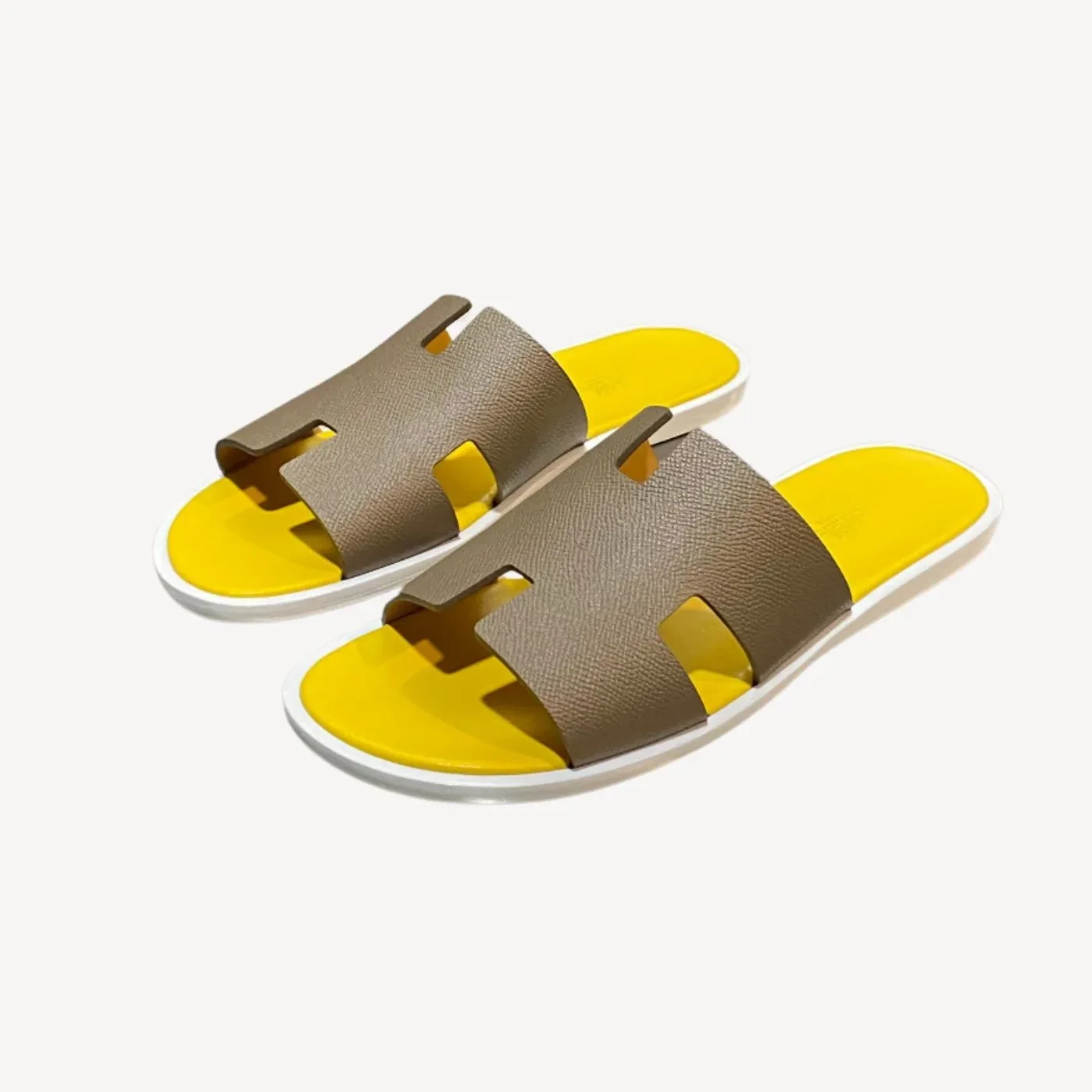 Hermes Oran Sandals Taupe in Yellow Hermes Oran Sandals Taupe in Yellow