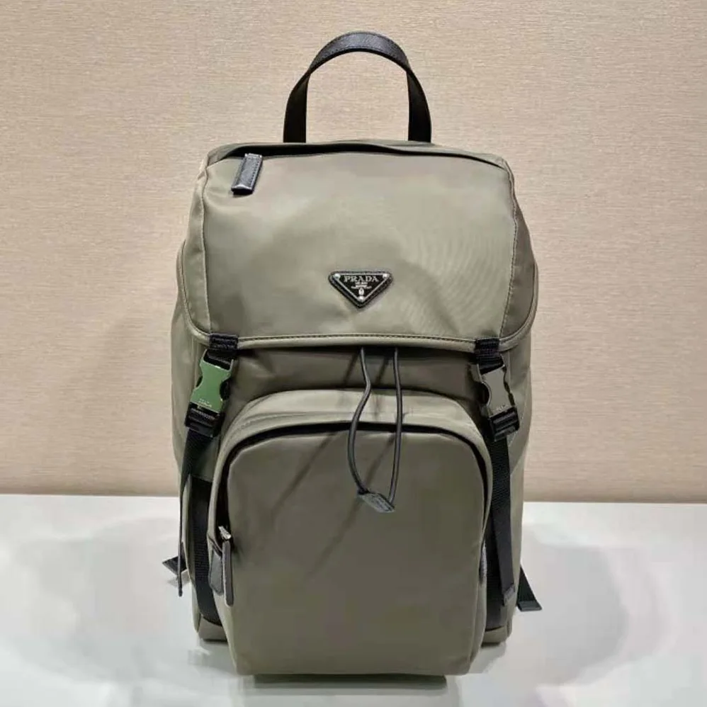 Prada Re-Nylon and Saffiano Leather Backpack for Men in Gray Prada Re-Nylon and Saffiano Leather Backpack for Men in Gray