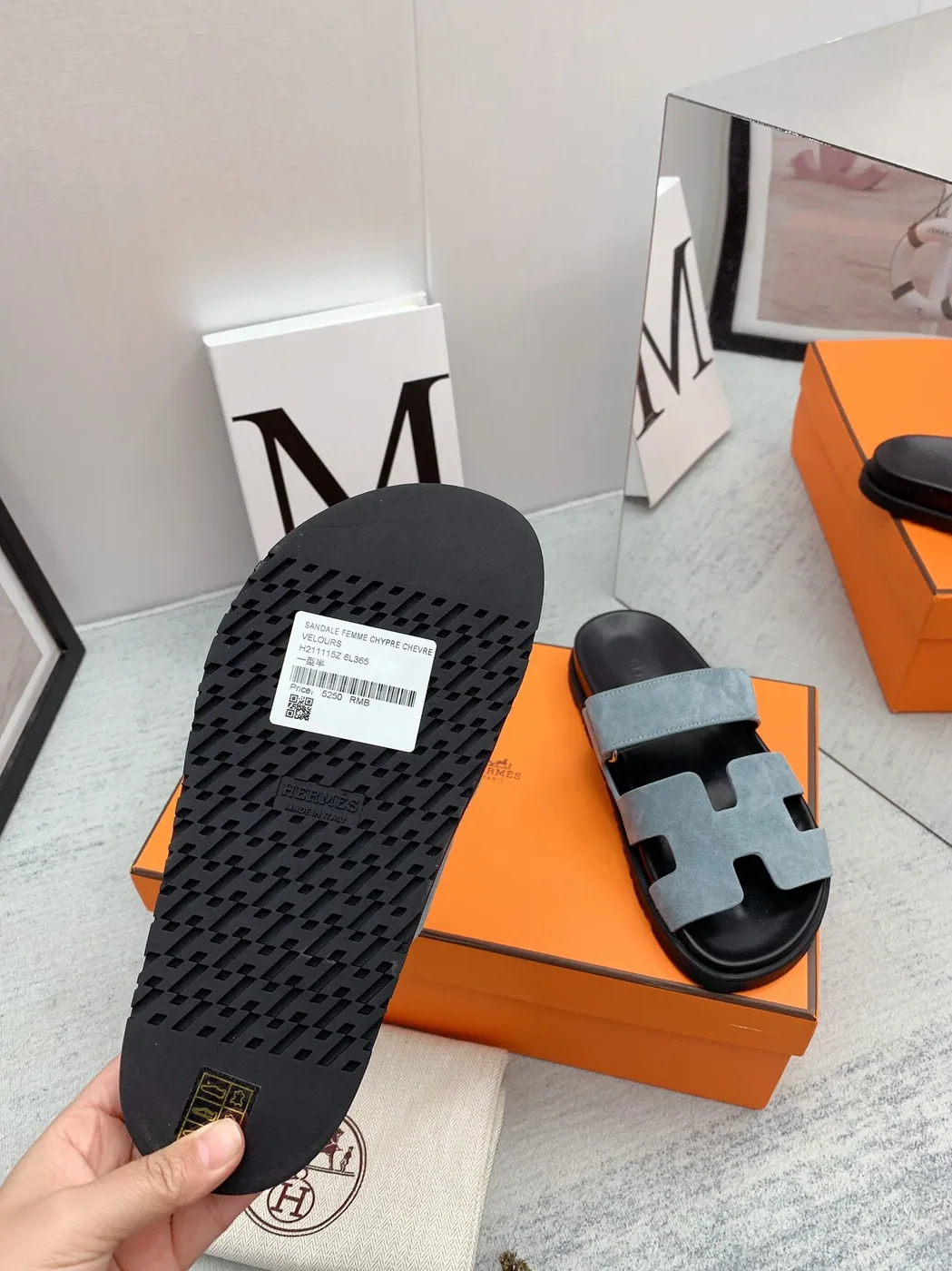 Hermes Chypre Sandal Light Green Hermes Chypre Sandal Light Green