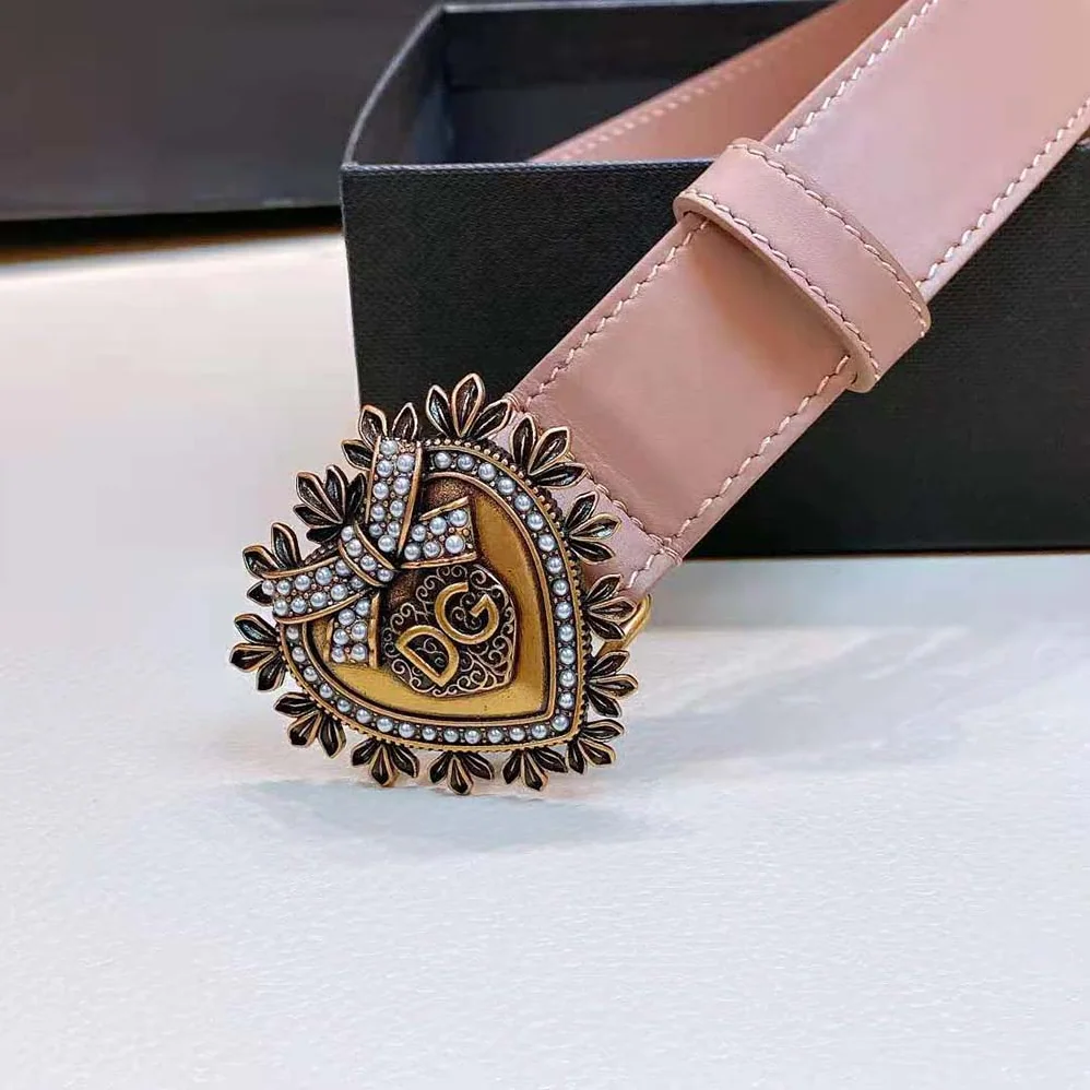 Dolce Gabbana D&G Devotion Belt in Lux Leather for Women in Pink