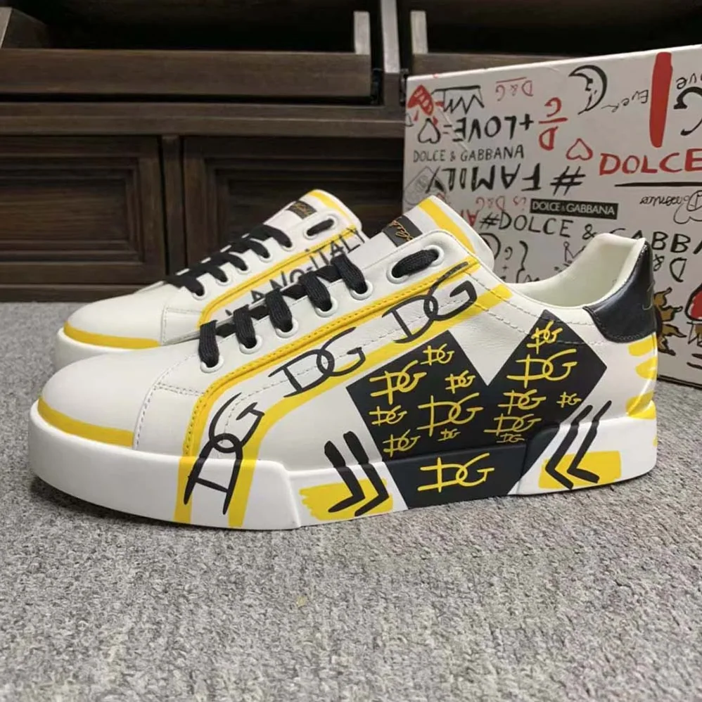 Dolce Gabbana D&G Limited Edition Portofino Sneakers for Unisex in Yellow Dolce Gabbana D&G Limited Edition Portofino Sneakers for Unisex in Yellow