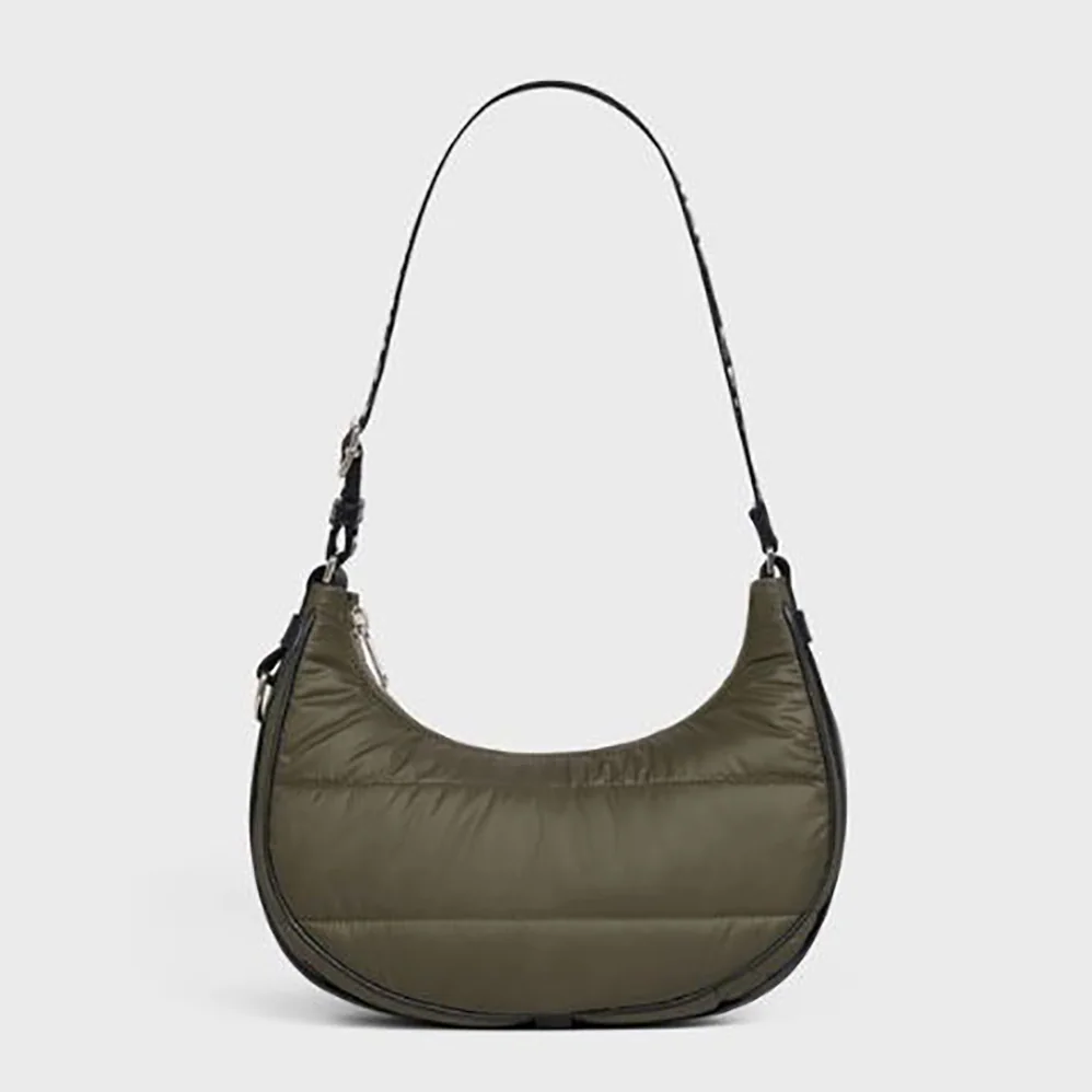 Celine Medium Ava Bag with Celine Strap in Quilted Nylon for Women in Green Celine Medium Ava Bag with Celine Strap in Quilted Nylon for Women in Green