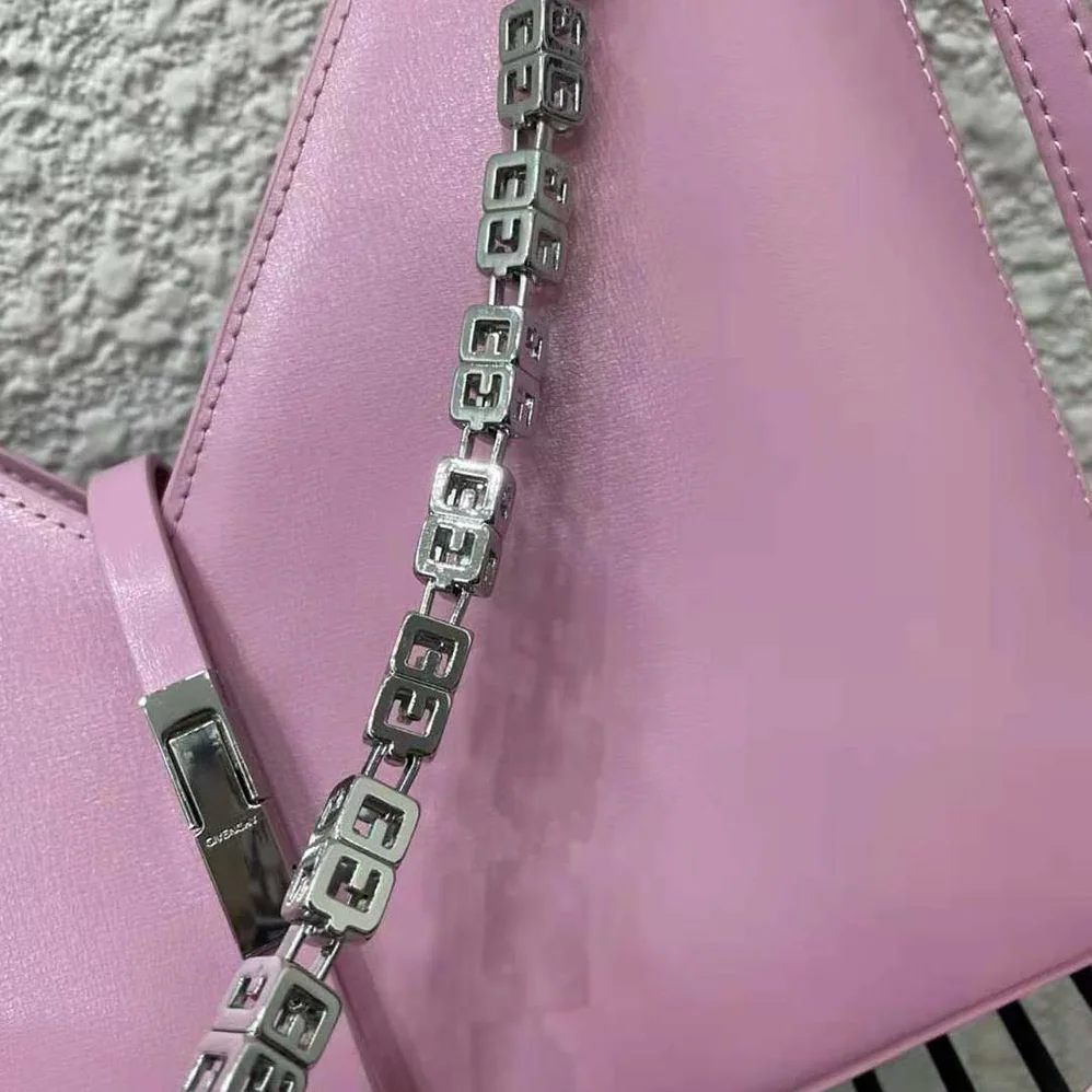 Givenchy Small Cut Out Bag in Box Leather with Chain for Women in Pink
