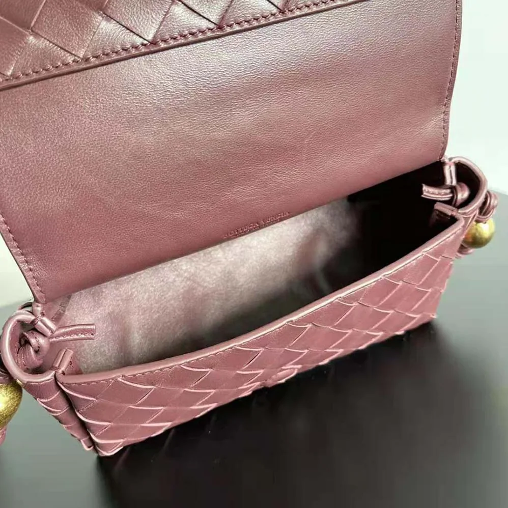 Bottega Veneta Intrecciato Leather Multi Pouch On Strap for Women in Maroon Bottega Veneta Intrecciato Leather Multi Pouch On Strap for Women in Maroon