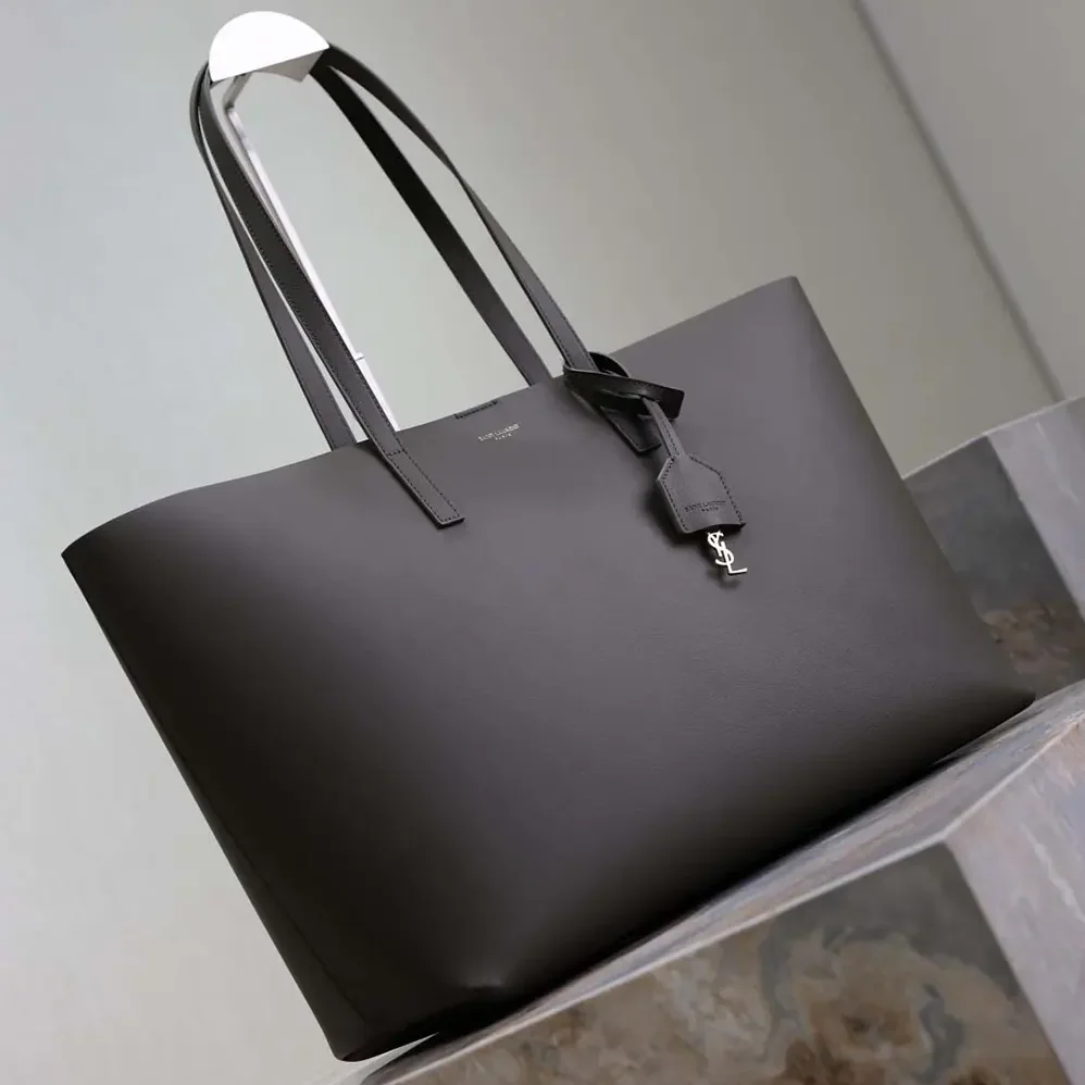 Saint Laurent YSL Shopping Saint Laurent in Leather for Women in Gray Saint Laurent YSL Shopping Saint Laurent in Leather for Women in Gray
