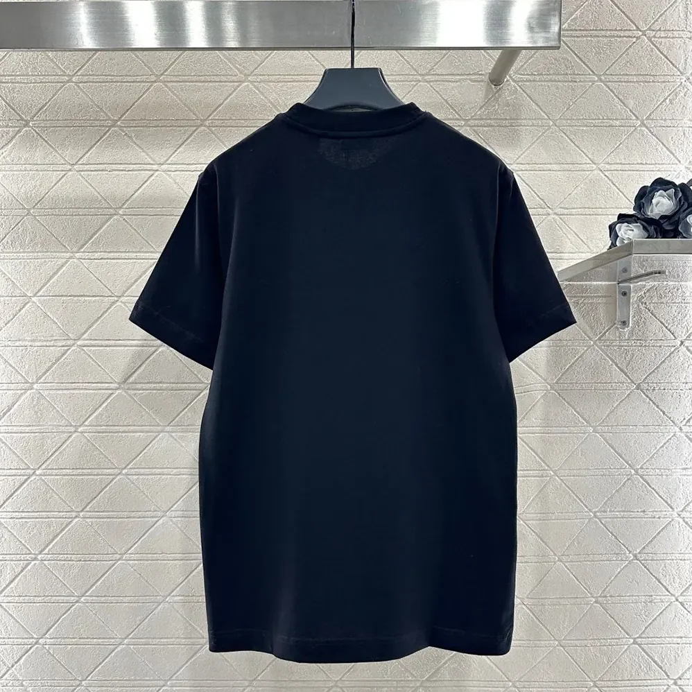 Burberry EKD Check Cotton T-shirt for Men in Black Burberry EKD Check Cotton T-shirt for Men in Black