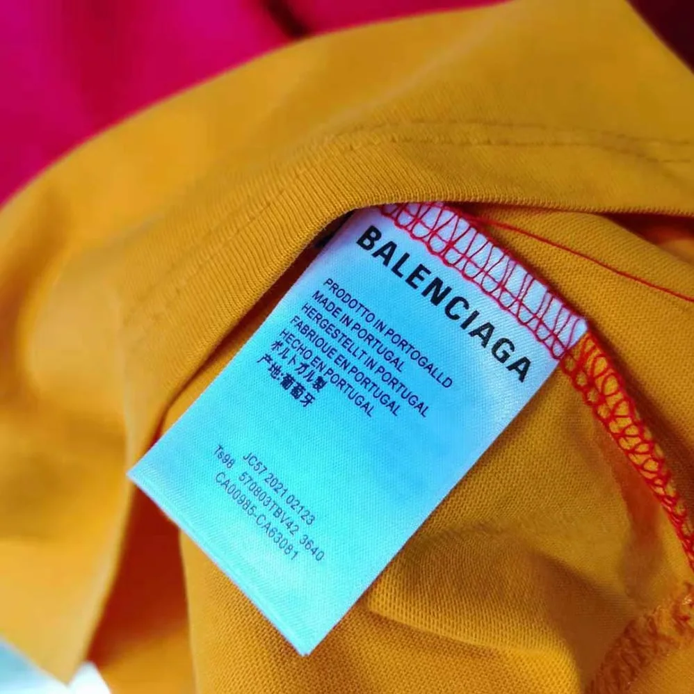 Balenciaga Patchwork Polo in Raspberry for Women in White Balenciaga Patchwork Polo in Raspberry for Women in White