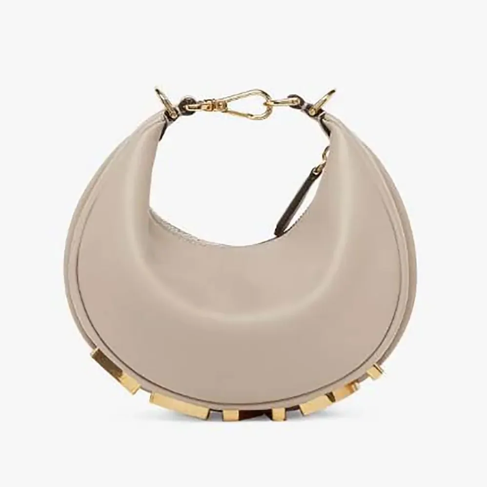 Fendi Fendigraphy Mini Dove-gray Leather Mini for Women in bag