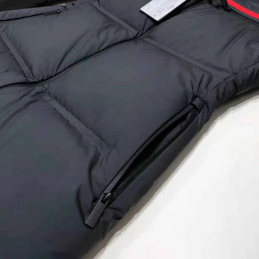 Prada Light Polyester Hooded Puffer Coat for Women