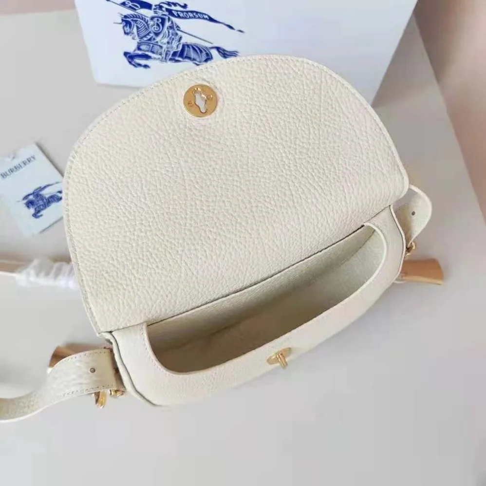 Burberry Chess Satchel for Women in White Burberry Chess Satchel for Women in White