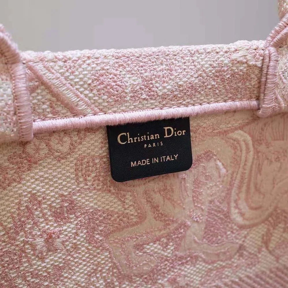 Dior Dior Book Tote Pink Toile de Jouy Embroidery for Women Dior Dior Book Tote Pink Toile de Jouy Embroidery for Women