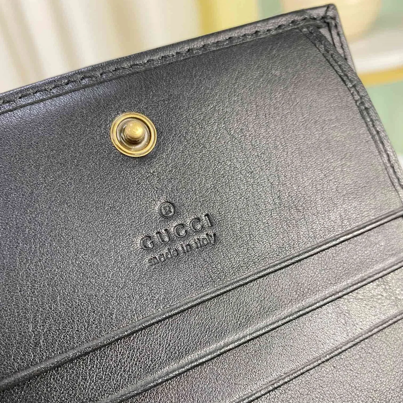 Gucci GG Marmont Card Case Wallet Black / Gucci GG Marmont Card Case Wallet Black /