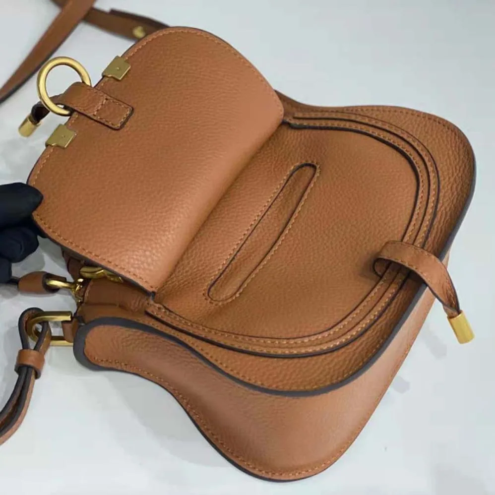 Chloe Marcie Mini Double Carry Bag for Women in Tan Chloe Marcie Mini Double Carry Bag for Women in Tan