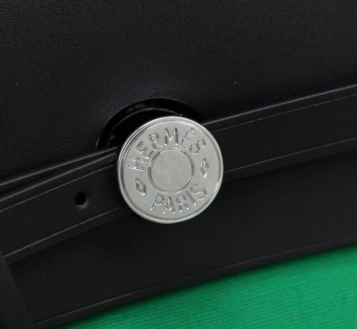 Hermes Buckle Lock Shape Striped Green, Silver Toned Hardware Bag Hermes Buckle Lock Shape Striped Green, Silver Toned Hardware Bag