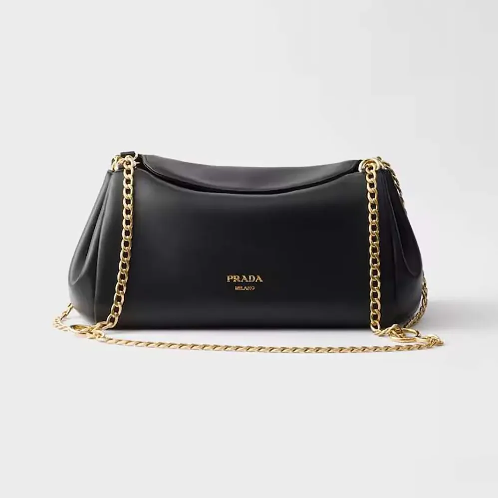 Prada Tumulte Small Nappa Leather Bag for Women in Black