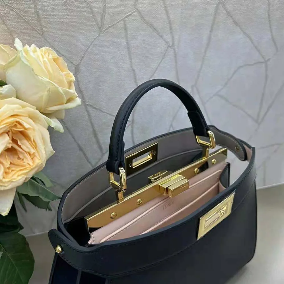 Fendi Peekaboo ISeeU Petite Black Padded Nappa Leather Bag for Women
