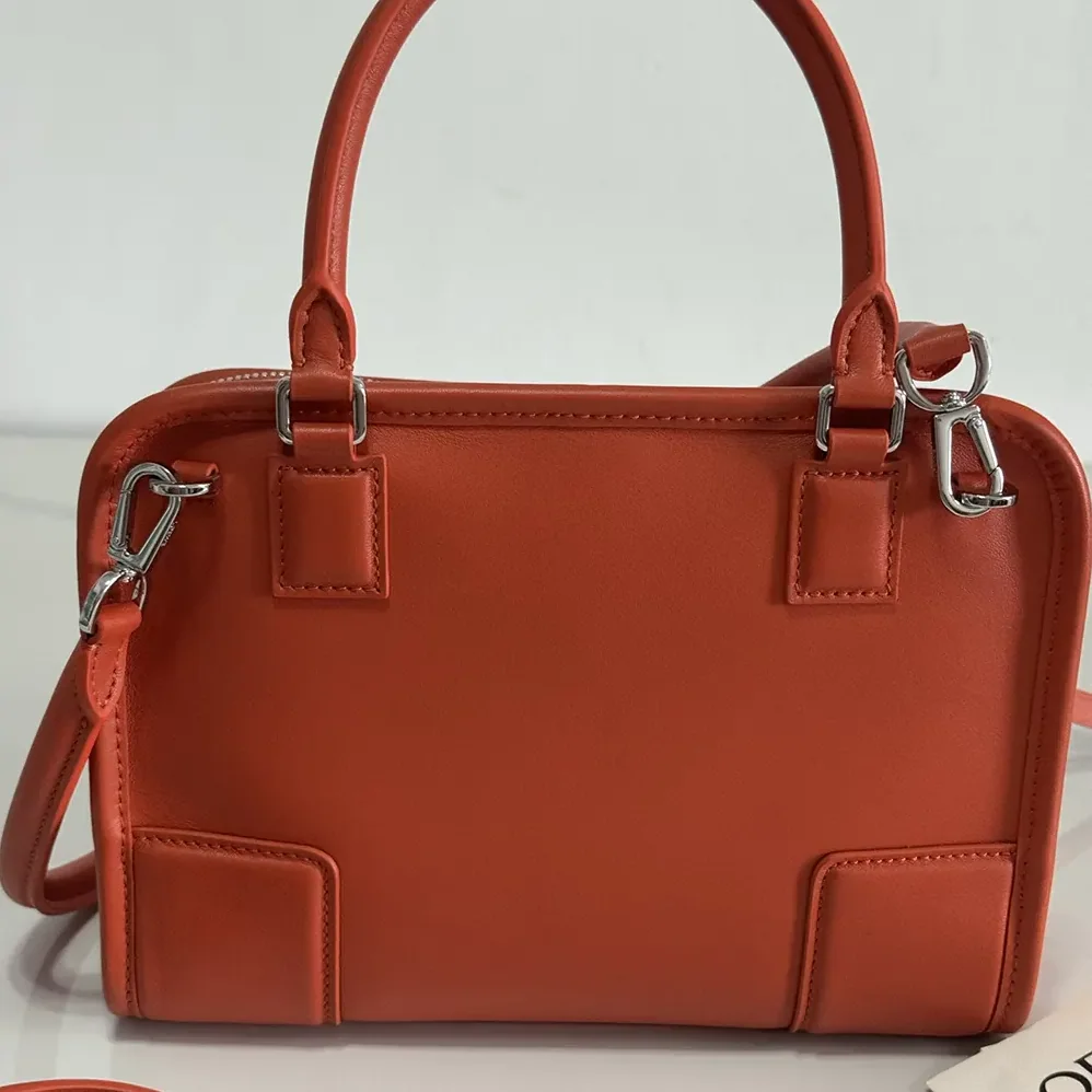 Loewe Small Amazona 180 Bag in Soft Calfskin for Women in Sunrise Orange