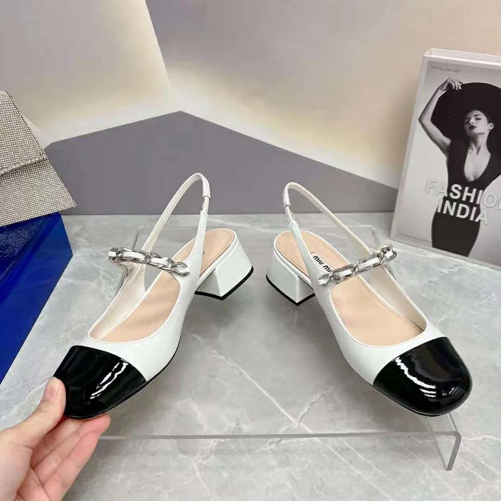 Miu Miu Patent Leather Pumps in 35mm Heel Height for Women in White Miu Miu Patent Leather Pumps in 35mm Heel Height for Women in White