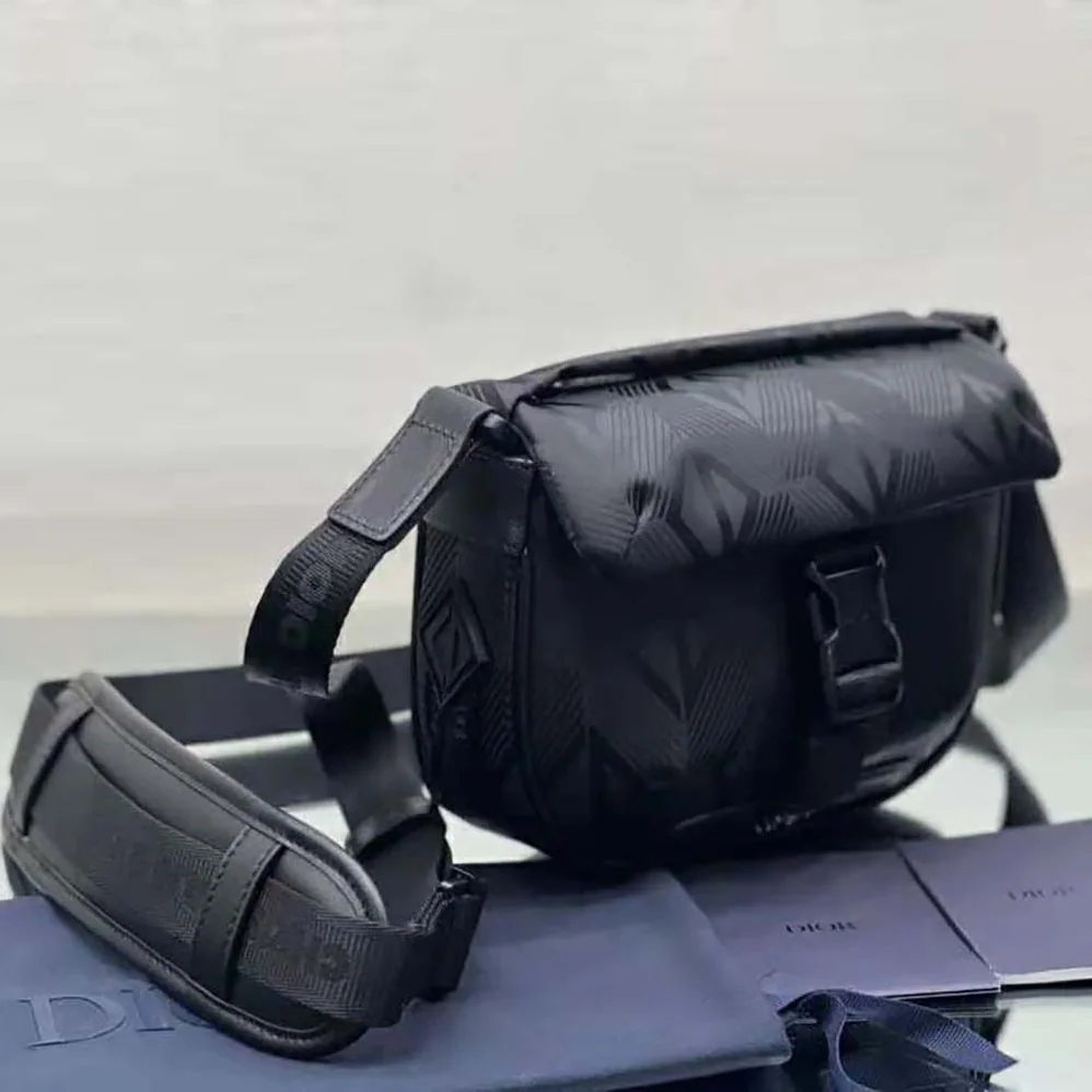 Dior Explorer Pouch with Strap Black CD Diamond Mirage Ski Capsule Nylon for Men