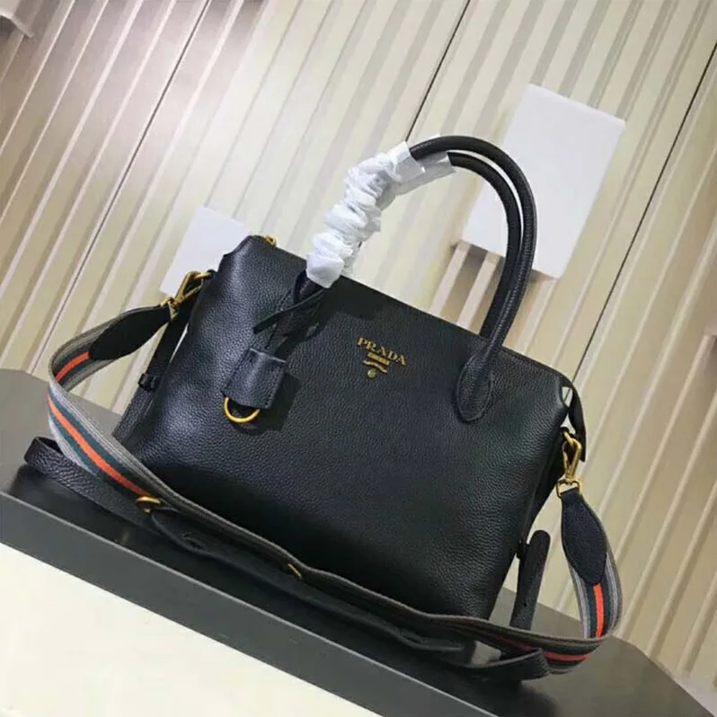 Prada Leather Handbag for Women in Black Prada Leather Handbag for Women in Black