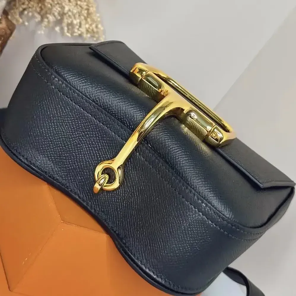 Hermes Della Cavalleria Mini Bag Epsom Leather for Women in Black/Gold Hermes Della Cavalleria Mini Bag Epsom Leather for Women in Black/Gold
