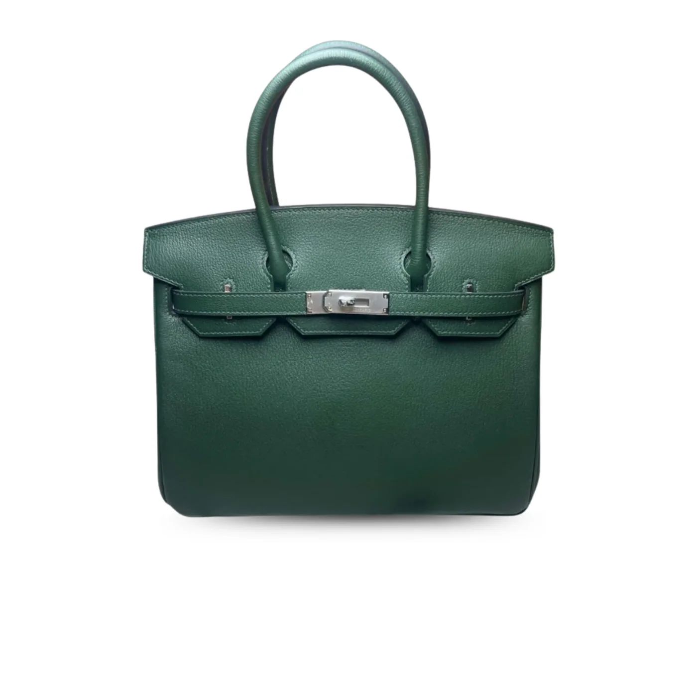 Hermes Birkin 30 Top Handle Bag in Togo Etoupe Silver Hardware