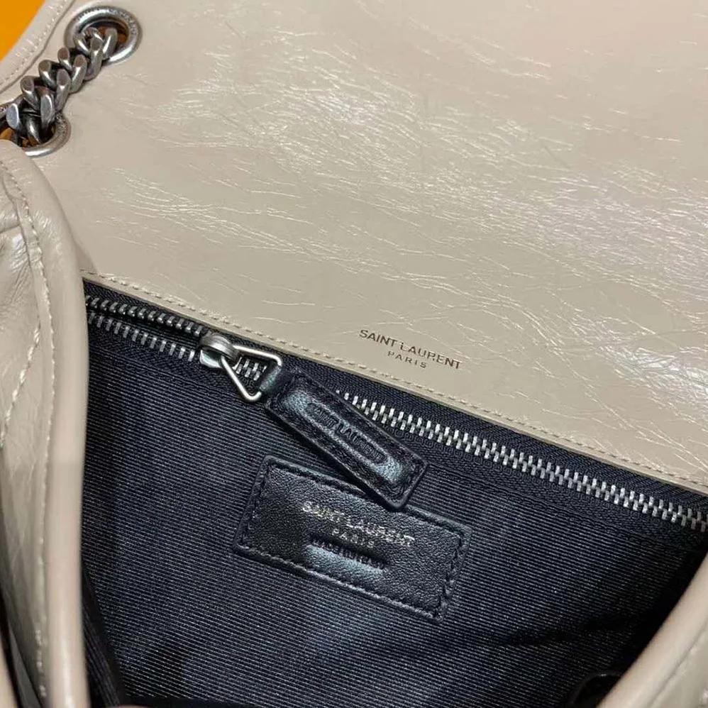 Saint Laurent YSL Medium Niki Bag Crinkled Vintage for Women in Sandy