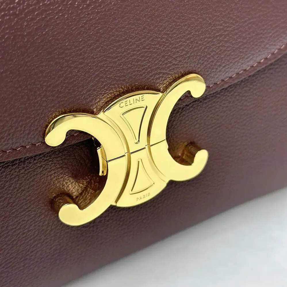 Celine Teen Nino Bag in Smooth Satinated Calfskin for Women in Burgundy Celine Teen Nino Bag in Smooth Satinated Calfskin for Women in Burgundy