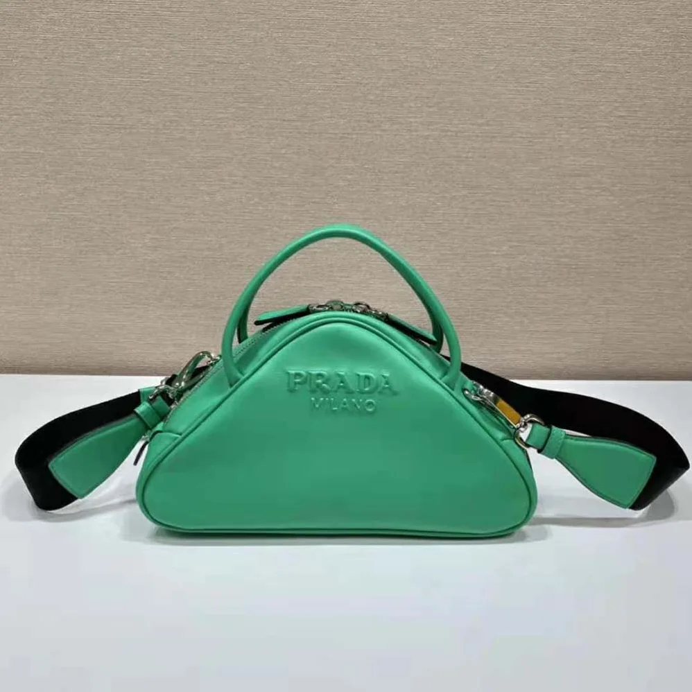 Prada Leather Prada Triangle Bag for Women in Green