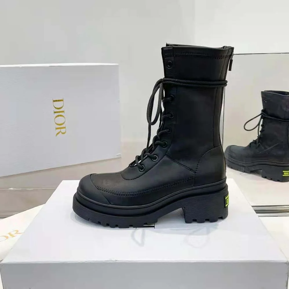 Dior Arcade Ankle Boot Black Stretch Lambskin for Women