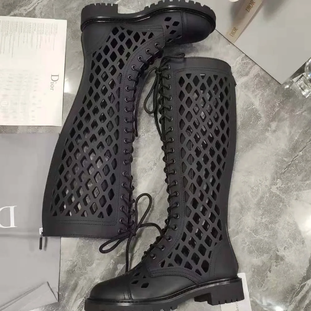Dior D-Trap Boot Black Matte Calfskin for Women