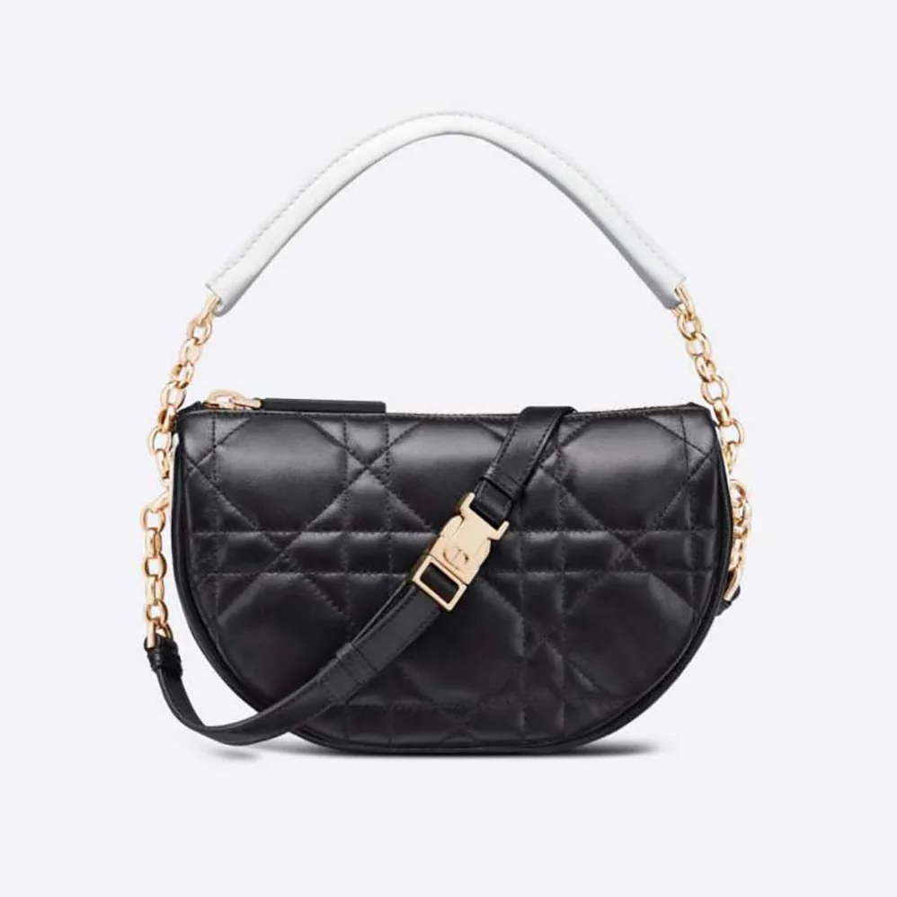 Dior Small Dior Vibe Hobo Bag Black Cannage Lambskin for Women