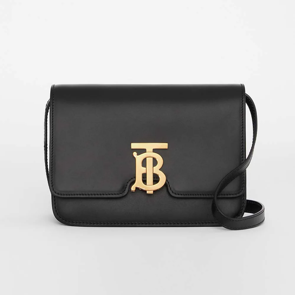 Burberry Small Leather TB Bag for Women in Black Burberry Small Leather TB Bag for Women in Black